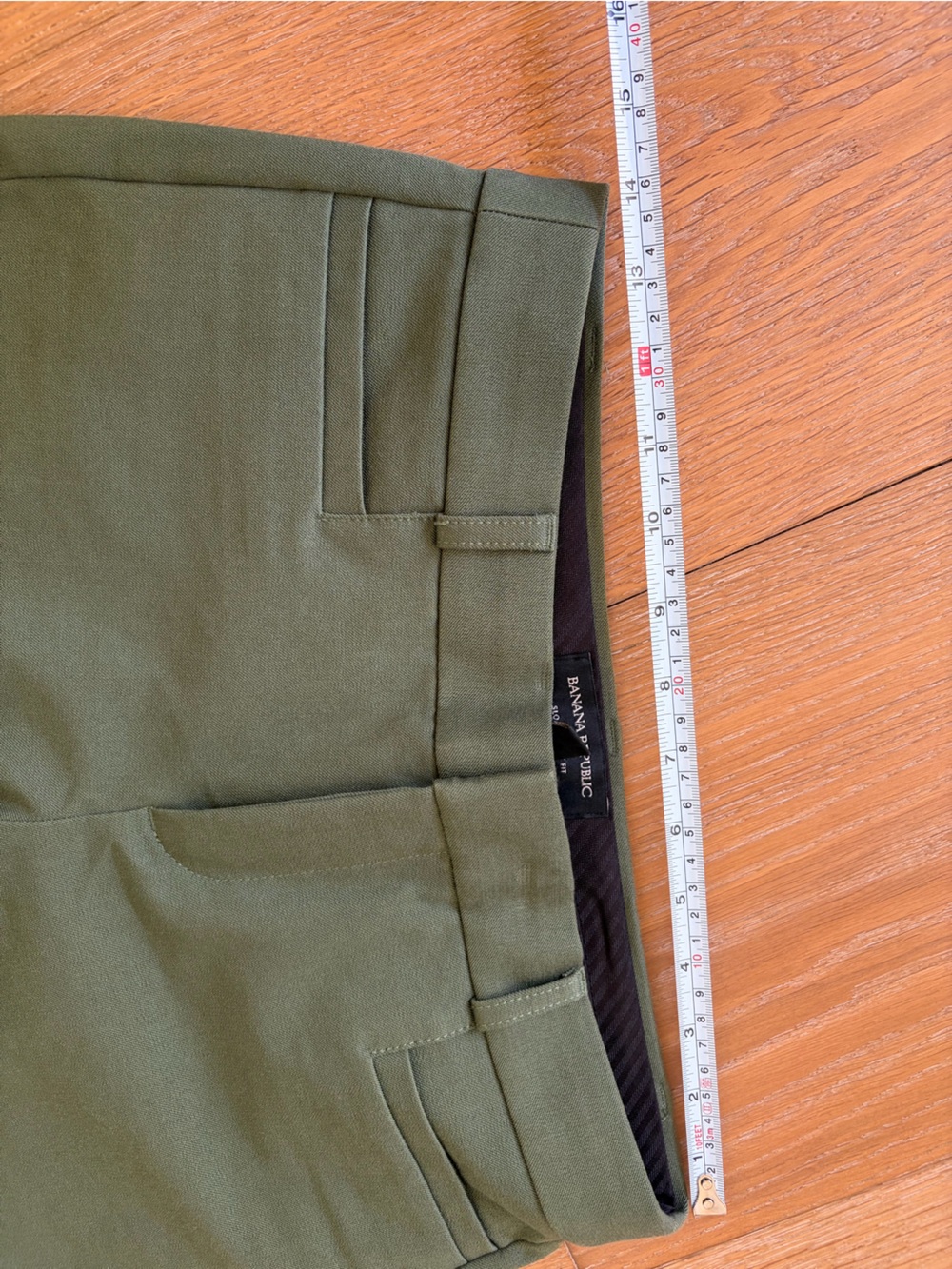 BANANA REPUBLIC Sloan Curvy Fit Sz 2 Olive Green Cotton Blend Work Pants NWOT - Picture 5 of 6